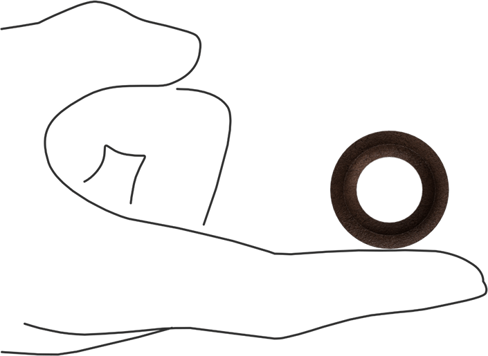 Deri İstiflenebilir V-Ring Salmastra, Yüksek Basınç, 5/8" İç Çap x 1-1/8" Dış Çap