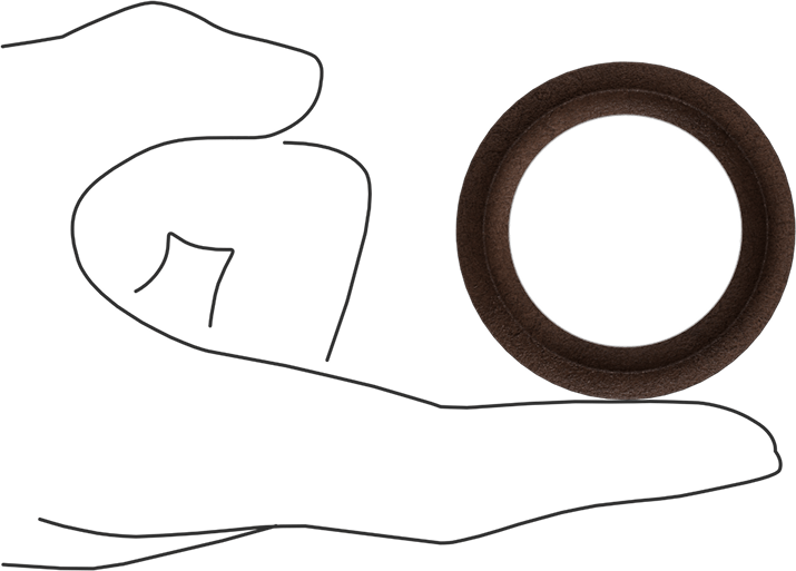 Deri İstiflenebilir V-Ring Salmastra, Yüksek Basınç, 1-3/8" İç Çap x 2" Dış Çap