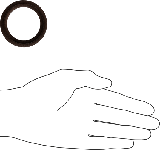 Deri İstiflenebilir V-Ring Salmastra, Yüksek Basınç, 1-1/2" İç Çap x 2-1/8" Dış Çap