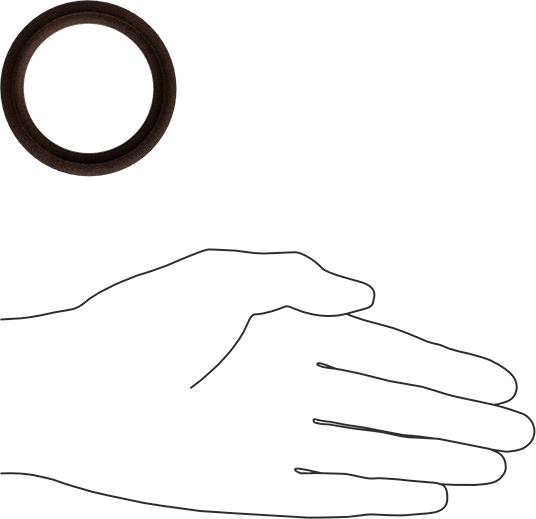 Deri İstiflenebilir V-Ring Salmastra, Yüksek Basınç, 1-3/4" İç Çap x 2-3/8" Dış Çap