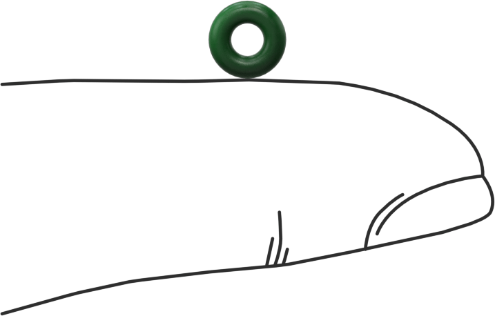 Hava Koşullarına ve Yağa Dayanıklı HNBR O-Rings, 1/16 Kesirli Genişlik, Dash Numarası 005