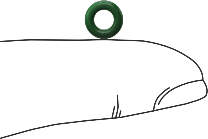 Hava Koşullarına ve Yağa Dayanıklı HNBR O-Rings, 1/16 Kesirli Genişlik, Dash Numarası 007