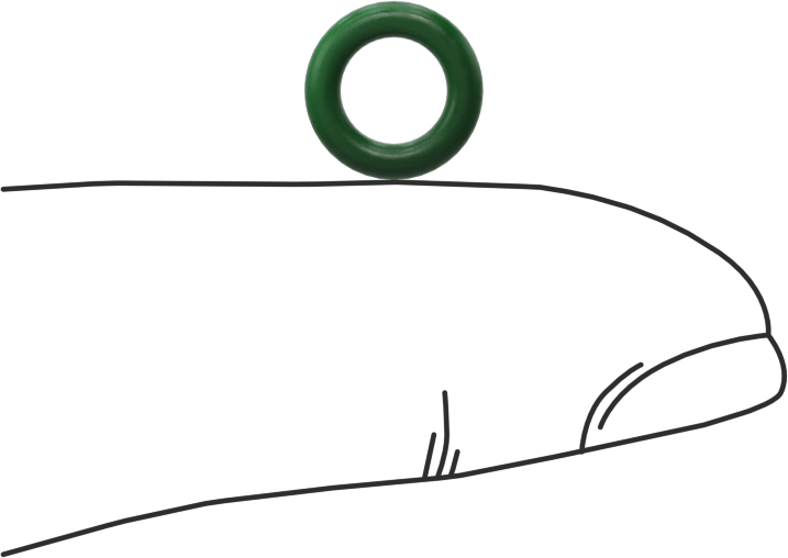 Hava Koşullarına ve Yağa Dayanıklı HNBR O-Rings, 1/16 Kesirli Genişlik, Dash Numarası 009