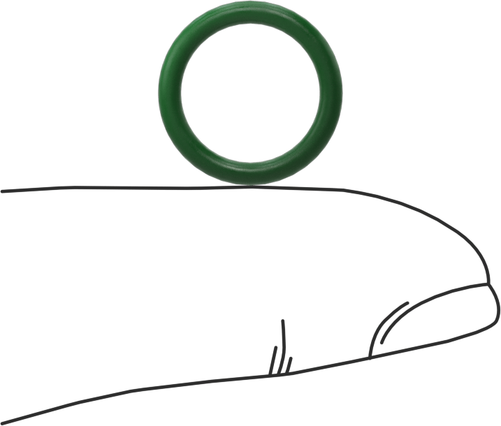 Hava Koşullarına ve Yağa Dayanıklı HNBR O-Rings, 1/16 Kesirli Genişlik, Dash Numarası 013