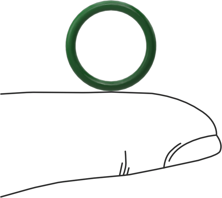 Hava Koşullarına ve Yağa Dayanıklı HNBR O-Rings, 1/16 Kesirli Genişlik, Dash Numarası 014