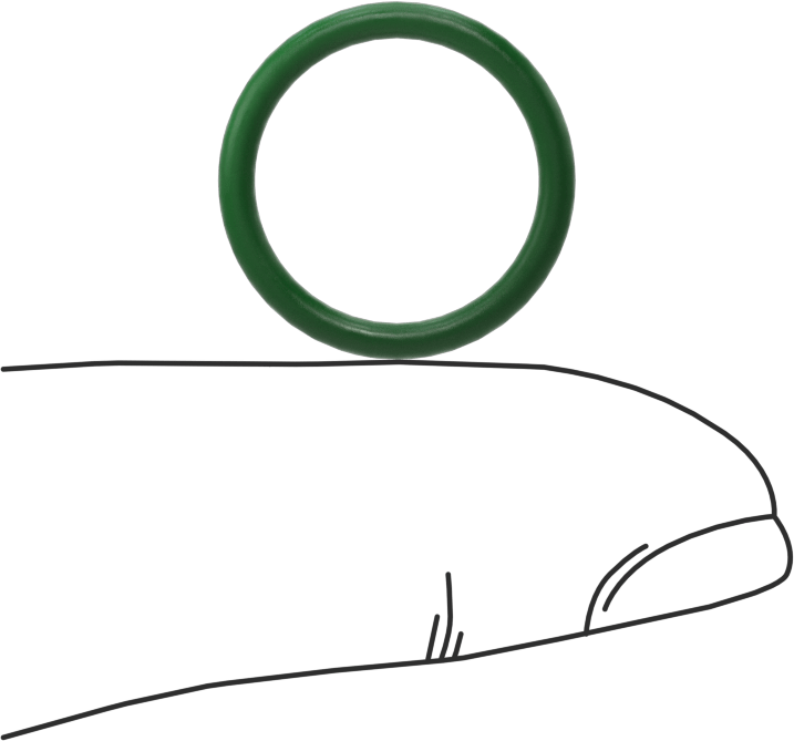 Hava Koşullarına ve Yağa Dayanıklı HNBR O-Rings, 1/16 Kesirli Genişlik, Dash Numarası 015