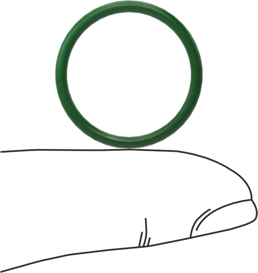 Hava Koşullarına ve Yağa Dayanıklı HNBR O-Rings, 1/16 Kesirli Genişlik, Dash Numarası 018