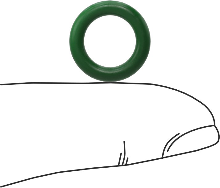 Hava Koşullarına ve Yağa Dayanıklı HNBR O-Rings, 3/32 Kesirli Genişlik, Dash Numarası 110