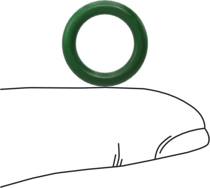 Hava Koşullarına ve Yağa Dayanıklı HNBR O-Rings, 3/32 Kesirli Genişlik, Dash Numarası 111