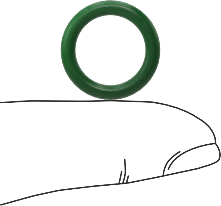 Hava Koşullarına ve Yağa Dayanıklı HNBR O-Rings, 3/32 Kesirli Genişlik, Dash Numarası 112