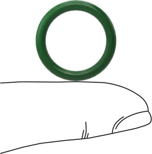 Hava Koşullarına ve Yağa Dayanıklı HNBR O-Rings, 3/32 Kesirli Genişlik, Dash Numarası 114