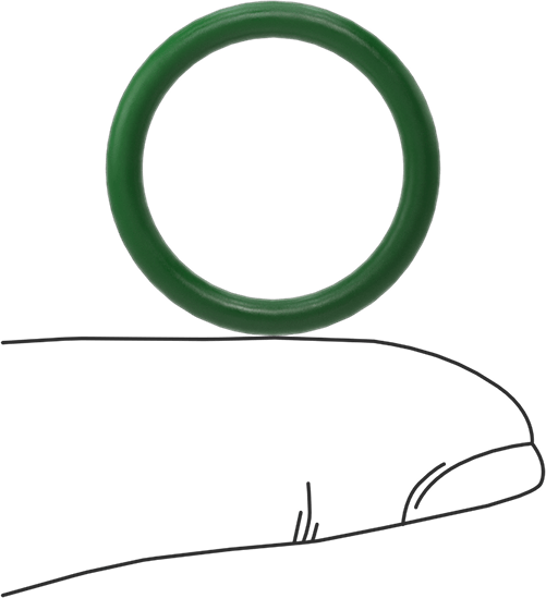 Hava Koşullarına ve Yağa Dayanıklı HNBR O-Rings, 3/32 Kesirli Genişlik, Dash Numarası 116