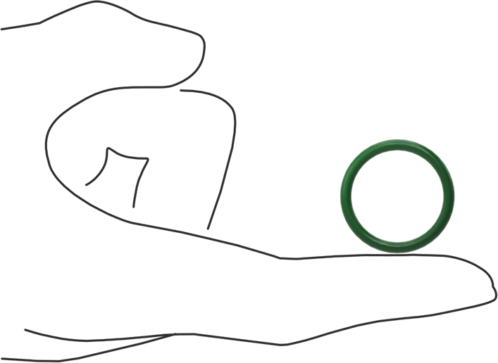 Hava Koşullarına ve Yağa Dayanıklı HNBR O-Rings, 3/32 Kesirli Genişlik, Dash Numarası 118