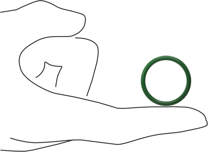 Hava Koşullarına ve Yağa Dayanıklı HNBR O-Rings, 3/32 Kesirli Genişlik, Dash Numarası 119