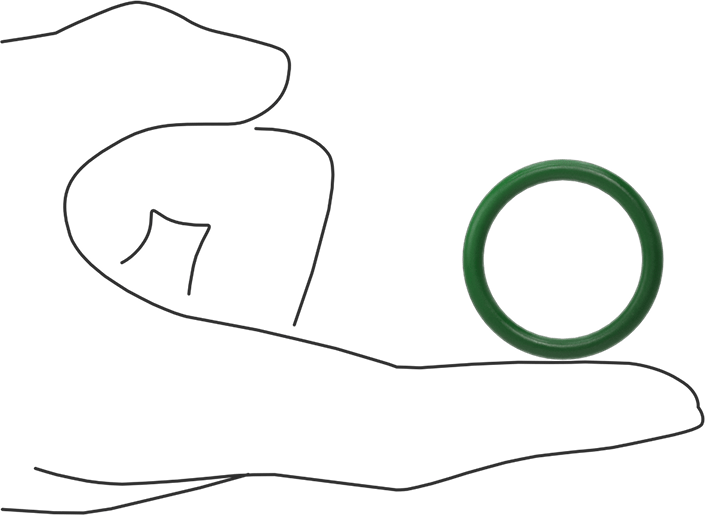 Hava Koşullarına ve Yağa Dayanıklı HNBR O-Rings, 1/8 Kesirli Genişlik, Dash Numarası 215