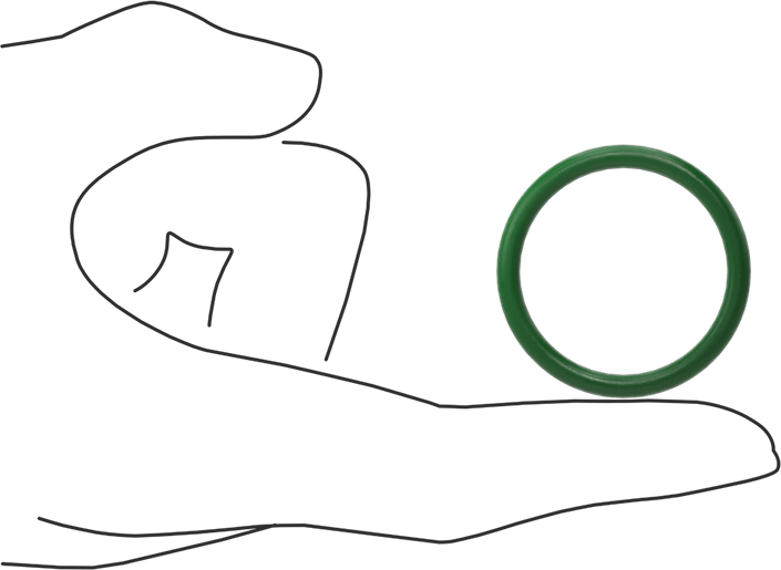 Hava Koşullarına ve Yağa Dayanıklı HNBR O-Rings, 1/8 Kesirli Genişlik, Dash Numarası 218