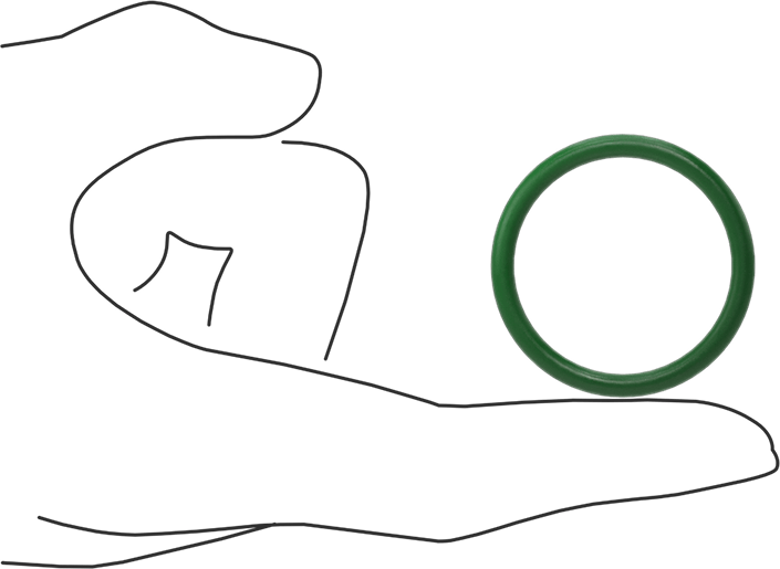 Hava Koşullarına ve Yağa Dayanıklı HNBR O-Rings, 1/8 Kesirli Genişlik, Dash Numarası 219