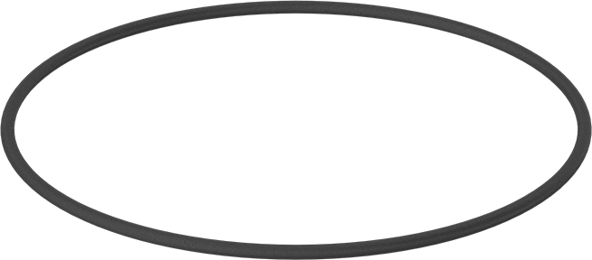 Yağa Dayanıklı Buna-N O-Ring, 3.55 mm Genişlik, 145 mm İç Çap, 152.1 mm Dış Çap