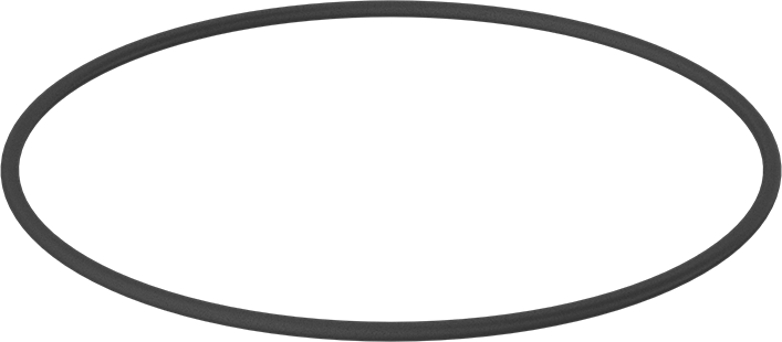 Yağa Dayanıklı Buna-N O-Ring, 5.3 mm Genişlik, 218 mm İç Çap, 228.6 mm Dış Çap