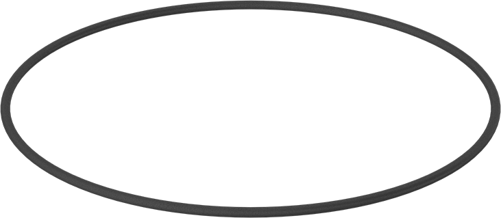 Yağa Dayanıklı Buna-N O-Ring, 5.3 mm Genişlik, 265 mm İç Çap, 275.6 mm Dış Çap