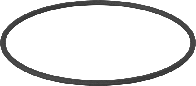 Yağa Dayanıklı Buna-N O-Ring, 3.55 mm Genişlik, 122 mm İç Çap, 129.1 mm Dış Çap