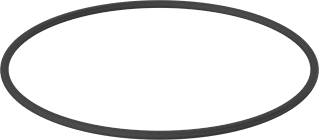 Yağa Dayanıklı Buna-N O-Ring, 3.55 mm Genişlik, 128 mm İç Çap, 135.1 mm Dış Çap