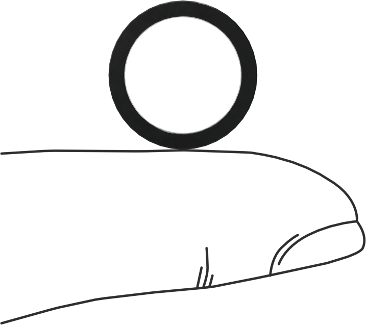 Kare Profilli Yağa Dayanıklı Buna-N O-Ring, 1/16 Kesirli Genişlik, Dash Numarası 014