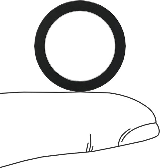 Kare Profilli Yağa Dayanıklı Buna-N O-Ring, 3/32 Kesirli Genişlik, Dash Numarası 115