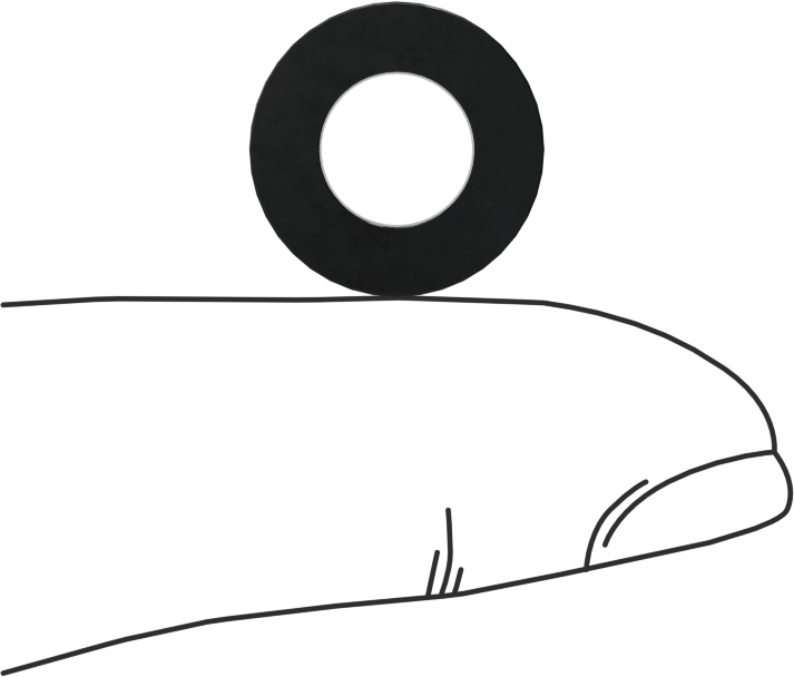 Kare Profilli Yağa Dayanıklı Buna-N O-Ring, 1/8 Kesirli Genişlik, Dash Numarası 203