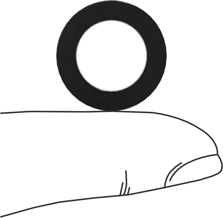 Kare Profilli Yağa Dayanıklı Buna-N O-Ring, 1/8 Kesirli Genişlik, Dash Numarası 206