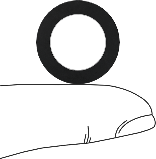 Kare Profilli Yağa Dayanıklı Buna-N O-Ring, 1/8 Kesirli Genişlik, Dash Numarası 207