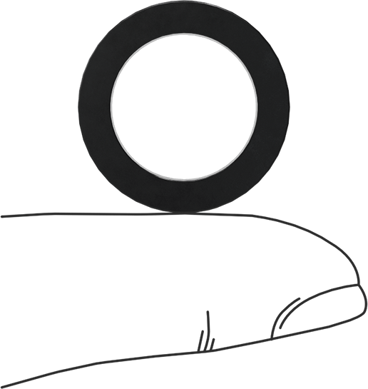 Kare Profilli Yağa Dayanıklı Buna-N O-Ring, 1/8 Kesirli Genişlik, Dash Numarası 208