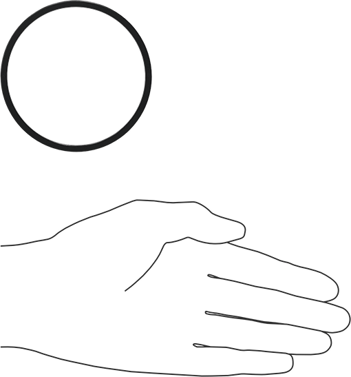 Kare Profilli Yağa Dayanıklı Buna-N O-Ring, 1/8 Kesirli Genişlik, Dash Numarası 233