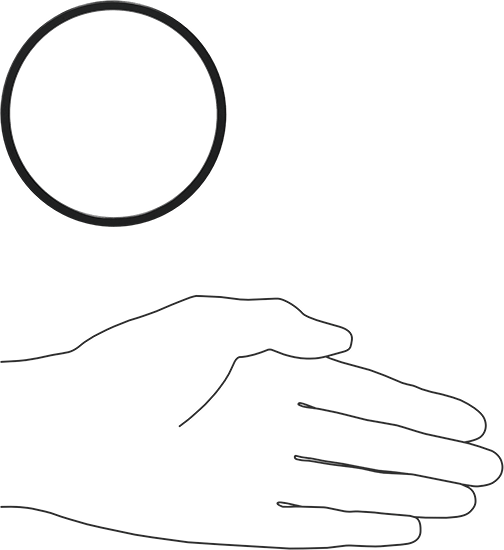 Kare Profilli Yağa Dayanıklı Buna-N O-Ring, 1/8 Kesirli Genişlik, Dash Numarası 234