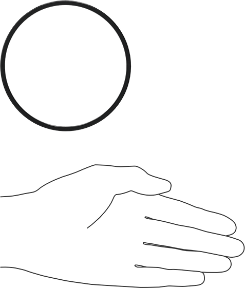 Kare Profilli Yağa Dayanıklı Buna-N O-Ring, 1/8 Kesirli Genişlik, Dash Numarası 239