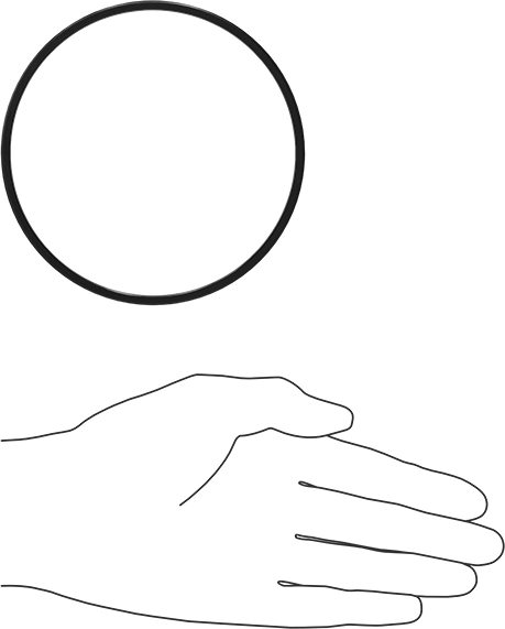 Kare Profilli Yağa Dayanıklı Buna-N O-Ring, 1/8 Kesirli Genişlik, Dash Numarası 243