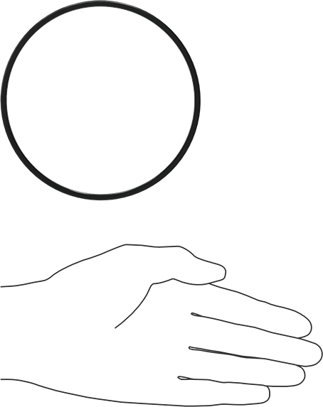 Kare Profilli Yağa Dayanıklı Buna-N O-Ring, 1/8 Kesirli Genişlik, Dash Numarası 244