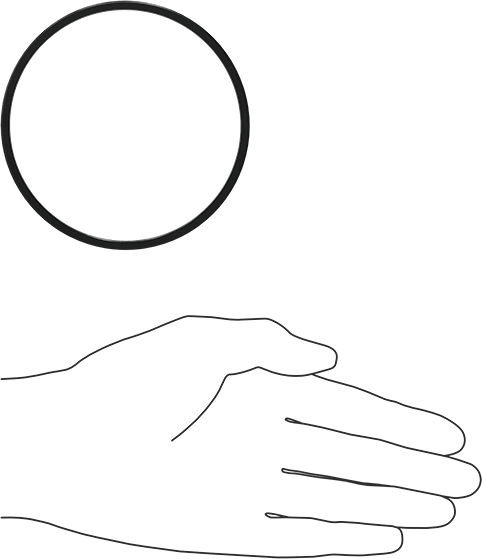 Kare Profilli Yağa Dayanıklı Buna-N O-Ring, 1/8 Kesirli Genişlik, Dash Numarası 238