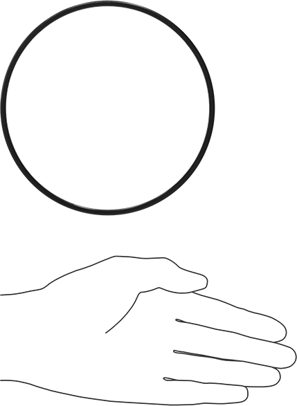 Kare Profilli Yağa Dayanıklı Buna-N O-Ring, 1/8 Kesirli Genişlik, Dash Numarası 250