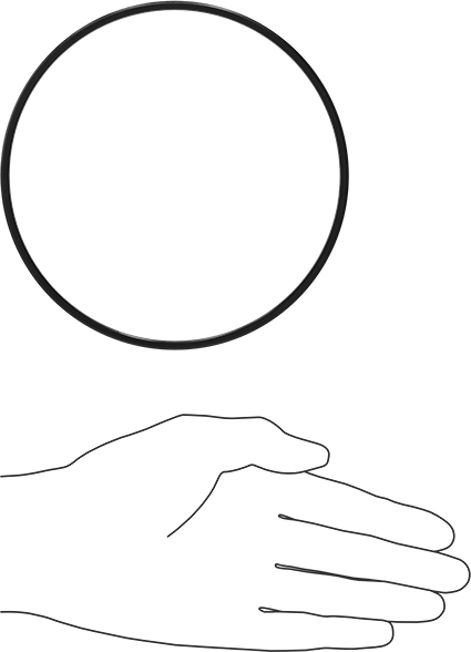 Kare Profilli Yağa Dayanıklı Buna-N O-Ring, 1/8 Kesirli Genişlik, Dash Numarası 251