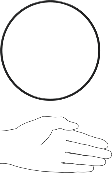 Kare Profilli Yağa Dayanıklı Buna-N O-Ring, 1/8 Kesirli Genişlik, Dash Numarası 259