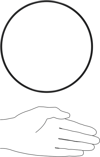 Kare Profilli Yağa Dayanıklı Buna-N O-Ring, 1/8 Kesirli Genişlik, Dash Numarası 260