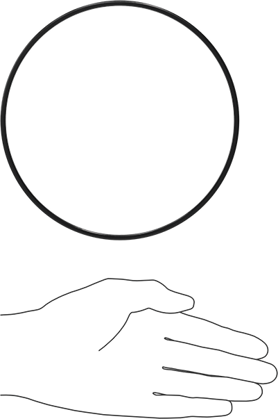 Kare Profilli Yağa Dayanıklı Buna-N O-Ring, 1/8 Kesirli Genişlik, Dash Numarası 258