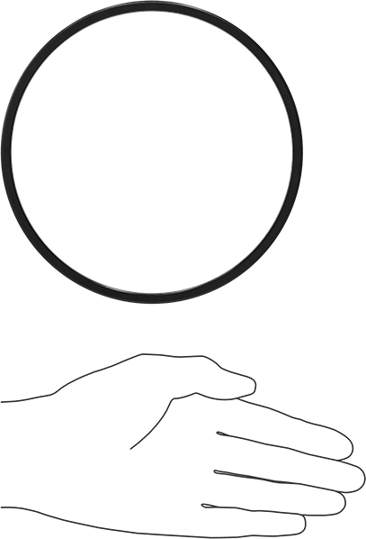 Kare Profilli Yağa Dayanıklı Buna-N O-Ring, 3/16 Kesirli Genişlik, Dash Numarası 358