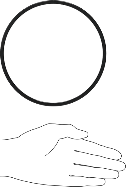 Kare Profilli Yağa Dayanıklı Buna-N O-Ring, 3/16 Kesirli Genişlik, Dash Numarası 359