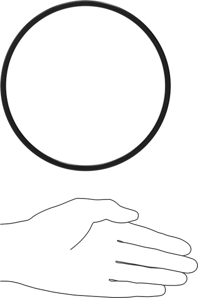 Kare Profilli Yağa Dayanıklı Buna-N O-Ring, 3/16 Kesirli Genişlik, Dash Numarası 360