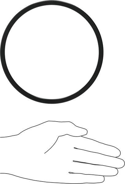 Kare Profilli Yağa Dayanıklı Buna-N O-Ring, 1/4 Kesirli Genişlik, Dash Numarası 433