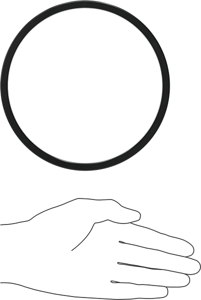 Kare Profilli Yağa Dayanıklı Buna-N O-Ring, 1/4 Kesirli Genişlik, Dash Numarası 434