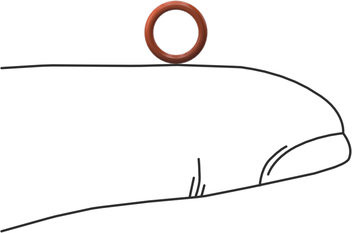 Yüksek Sıcaklık Silikon O-Ring, 1 mm Genişlik, 5 mm İç Çap