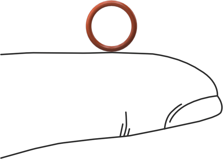 Yüksek Sıcaklık Silikon O-Ring, 1 mm Genişlik, 7 mm İç Çap